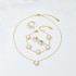 Cross border popular 13MM lucky five flower four leaf clover set jewelry bracelet versatile fashion necklace earring four piece set