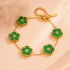 Five Leaf Grass Plum Blossom Bracelet 15MM Forest Series Set High End Jewelry Four Leaf Grass Titanium Steel Bracelet