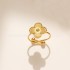 E-commerce bestseller V gold high version 9MM lucky clover ring stainless steel mother titanium steel ring with adjustable opening