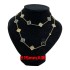 New High Version Clover 20 Flower Necklace Lucky Clover 20 Flower Clavicular Chain 90CM White Fritillaria Necklace