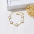 Cross border hot selling four leaf clover five flower bracelet women's stainless steel fashionable versatile 18K gold lucky grass hand jewelry in stock