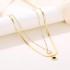 Hot selling titanium steel necklace in Europe and America, women's summer double-sided double-layer collarbone chain, Roman numeral pendant, versatile necklace wholesale