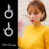 Logo free spot South Korea Dongdaemun fashion earrings, women's earrings, geometric circle earrings, micro inlaid earrings