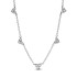 Cross border source of 925 silver plated trio PAVE diamond necklace with eternal symbol of love collarbone chain for foreign trade in Europe and America