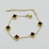 Explosive 9MM Double sided Shell Lucky Clover Bracelet Stainless Steel Light Luxury Ins Style Non fading Hand Accessories