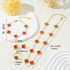 Cross border popular V gold 18K ten flower clover necklace four piece set double-sided mother of pearl bracelet earrings collarbone chain for women