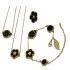 New Lucky Clover Stainless Steel Beetle Five Leaf Flower Bracelet Seven Star Ladybug Set Two Necklaces 18K Gold