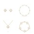 Cross border popular V gold 18K ten flower clover necklace four piece set double-sided mother of pearl bracelet earrings collarbone chain for women