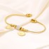 Cross border AML Titanium Steel 18K Gold Love Bead Chain Round Snake Bone Bracelet Non fading Retro Charm Pendant Bracelet