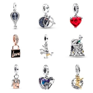 Pan Family's same product without logo in stock, astronaut love balloon series, European and American pendant string decoration, loose bead fashion DIY