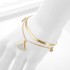 Cross border hot selling stainless steel diamond inlaid fan bracelet, gold double-layer snake bone chain, European and American personalized fashionable alloy bracelet