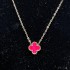 Cross border Color Preserved 18K Gold Clover Bracelet Stainless Steel Shell Necklace 13MM Set Clover Five Flower Jewelry