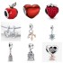 Pan Family's same product without logo, in stock, Apple Strawberry, trendy, loyal heart, red series beads, cat eye beads, new