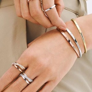 Panjia White Copper Silver Plated Rose Gold New Classic Series I-D New Product Bracelet Bracelet Gold DIY Bracelet