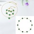 Cross border popular V gold 18K ten flower clover necklace four piece set double-sided mother of pearl bracelet earrings collarbone chain for women