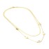 Korean version stainless steel retro popular titanium steel flat snake chain versatile collarbone chain jewelry round mother of pearl double-layer necklace for women