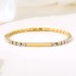 Amazon Hot selling Bracelet Color Preserved Gold Plated Titanium Steel Zircon Claw Chain Micro inlaid with Diamond Women's Trendy First Jewelry Wholesale