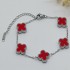 New Lucky Clover Titanium Steel Bracelet Wholesale Steel High Version Silver Versatile Style Non Fading Jewelry Hand Accessories