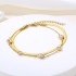 Cross border hot selling Korean version simple zircon blade chain titanium steel bracelet jewelry Xiaoxiang double-layer versatile personalized hand jewelry for women