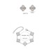 Explosive e-commerce titanium steel does not fade, lucky clover laser bracelet batch flower jewelry set earrings necklace accessories