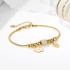 European and American cross-border fashion five leaf flower leaf full diamond round bead splicing high-end bracelet bracelet with adjustable bracelet to give to friends