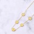 Cross border high version V gold 13MM five leaf grass bracelet three piece set, high-end five flower necklace earrings Jewelry