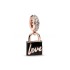 Pan Family's Same Style No Logo Spot Beads New Love Lock Key Combination Double Pendant Valentine's Day Bead Accessories