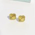 Internet celebrity same 13MM titanium steel four leaf clover shell mother earrings 18K non fading versatile high-end lucky women's earrings