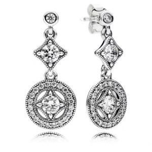 Pan Family's new cartoon character white copper plated 925 silver light luxury ins earrings, women's long style temperament cross-border earrings earrings