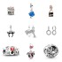 Pan Family's Same Style No Logo Spot Beads New Love Lock Key Combination Double Pendant Valentine's Day Bead Accessories