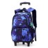 Natural Fish's new pull rod backpack three piece set for elementary school students, large capacity fashionable backpacks for both men and women, popular dropshipping