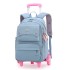 Natural Fish One Piece dropshipping for elementary school students, six wheeled climbing ladder, pull rod backpack, high school large capacity backpack, cross-border