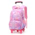 Natural Fish's new pull rod backpack three piece set for elementary school students, large capacity fashionable backpacks for both men and women, popular dropshipping