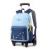 Natural Fish New Style 2nd to 6th Grade Stair Climbing Pull Rod Backpack Junior High School Boys Large Capacity Detachable One Piece Hair Collection