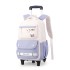 Natural fish pull rod backpack can be carried and used for two purposes. Six wheeled stair climbing backpack for junior high school students. Large capacity backpack for high school students