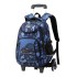 Natural Fish New Primary School Students' Pull up Backpack, Boys' Camouflage Leisure Large Capacity Load Reducing Backpack, One Piece Hair Replacement