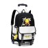 Natural fish pull rod backpack for primary school students aged 8-12, boys in grades 3-6, cartoon six wheeled climbing ladder wholesale printing