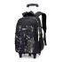 Natural Fish's new primary school students' pull rod backpack for men, large capacity wholesale, downstream popular item, can climb stairs, cross-border dropshipping