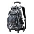 Natural Fish New Primary School Students' Pull up Backpack, Boys' Camouflage Leisure Large Capacity Load Reducing Backpack, One Piece Hair Replacement