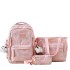 Large capacity piece set backpack 2024 new fresh girl backpack backpack college style junior high school students