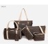 2023 Women's Bag New Trendy European and American Fashion Letter Handheld Single Shoulder Slanted Cross Mother Bag Six Piece Set Manufacturer Wholesale