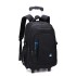 Wholesale of Natural Fish backpacks for middle and high school students, pull rod backpacks for men, fashionable six wheeled stair climbing bags, large capacity computer bags