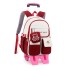 Natural fish cross-border hot selling pull rod backpack with large capacity for junior high school students, dual-use for girls, primary school students climbing stairs