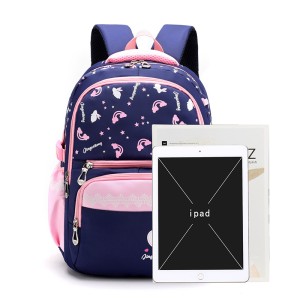 2020 new backpack for primary school students, boys and girls, spinal protection to reduce burden, lightweight children's backpacks for grades 3-4 to 6