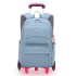 Natural Fish One Piece dropshipping for elementary school students, six wheeled climbing ladder, pull rod backpack, high school large capacity backpack, cross-border