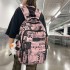 New letter backpack for women, large capacity travel backpack for men, junior high school students, high school students, college students, campus couples book