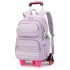 Natural fish new stair climbing rod backpack for girls, large capacity detachable middle school student backpack for elementary school students