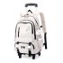 Natural Fish Pull up Backpack for Children 3-6 Grades Elementary School Students Backpack with Wheels Female Junior High School Students Pull up Box Backpack