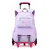 Hot selling natural fish new product pull rod backpack for girls in grades 3-6, lightweight, fashionable, and large capacity backpack