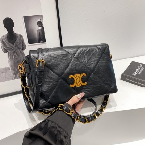 Korean popular new bag women's 2025 Triumphal Arch diamond grid chain bag versatile large capacity single shoulder diagonal cross bag